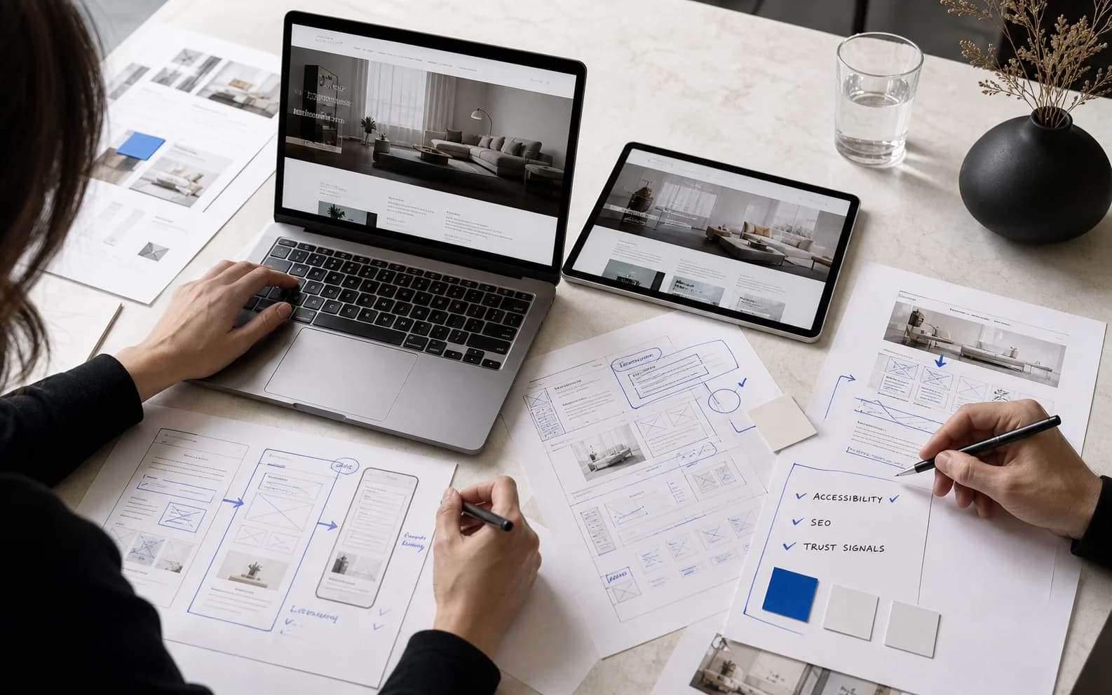 Een website-auditworkshop voor responsieve apparaten en gedrukte klantroutes