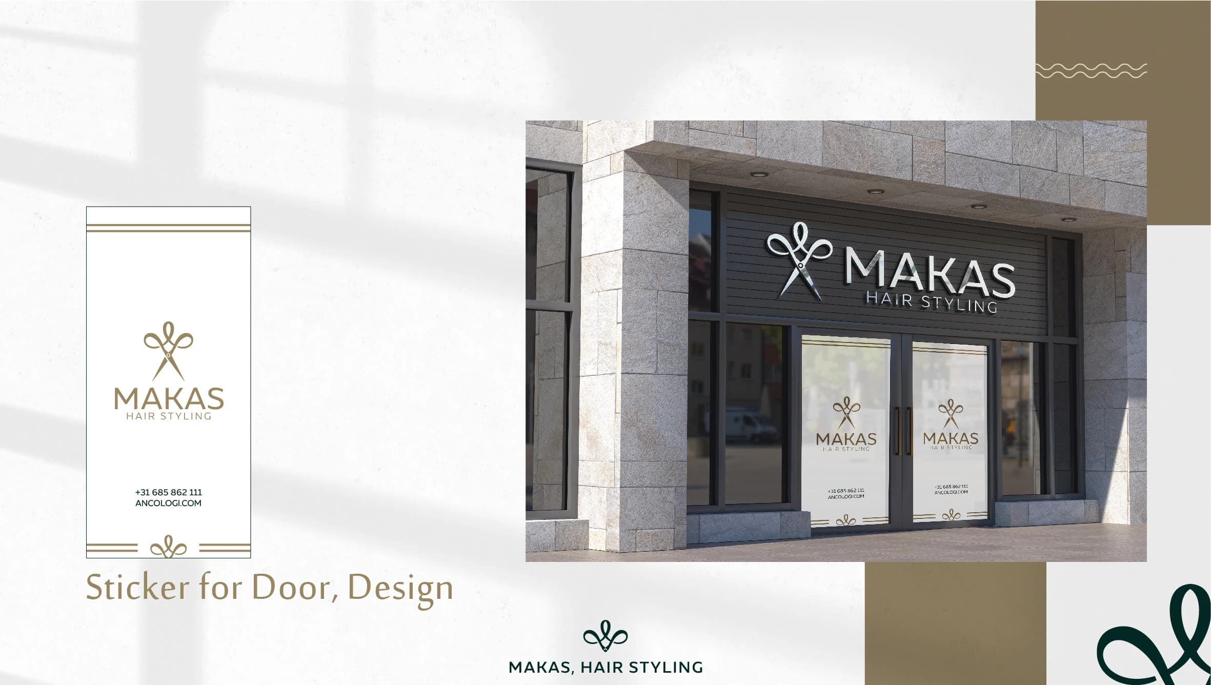 Makas-branding op de winkelpui