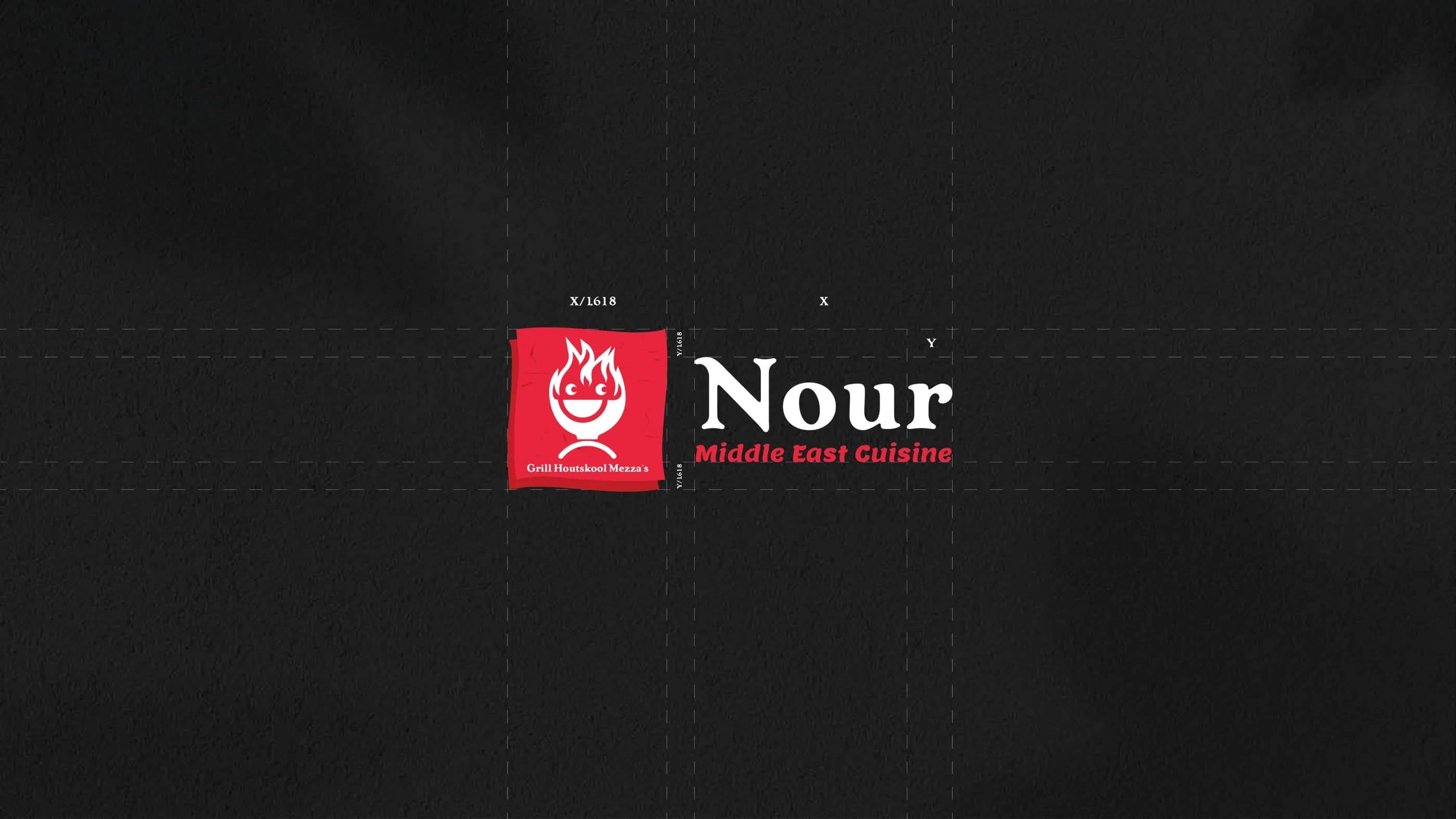 Nour horizontale logoconstructie op matzwart