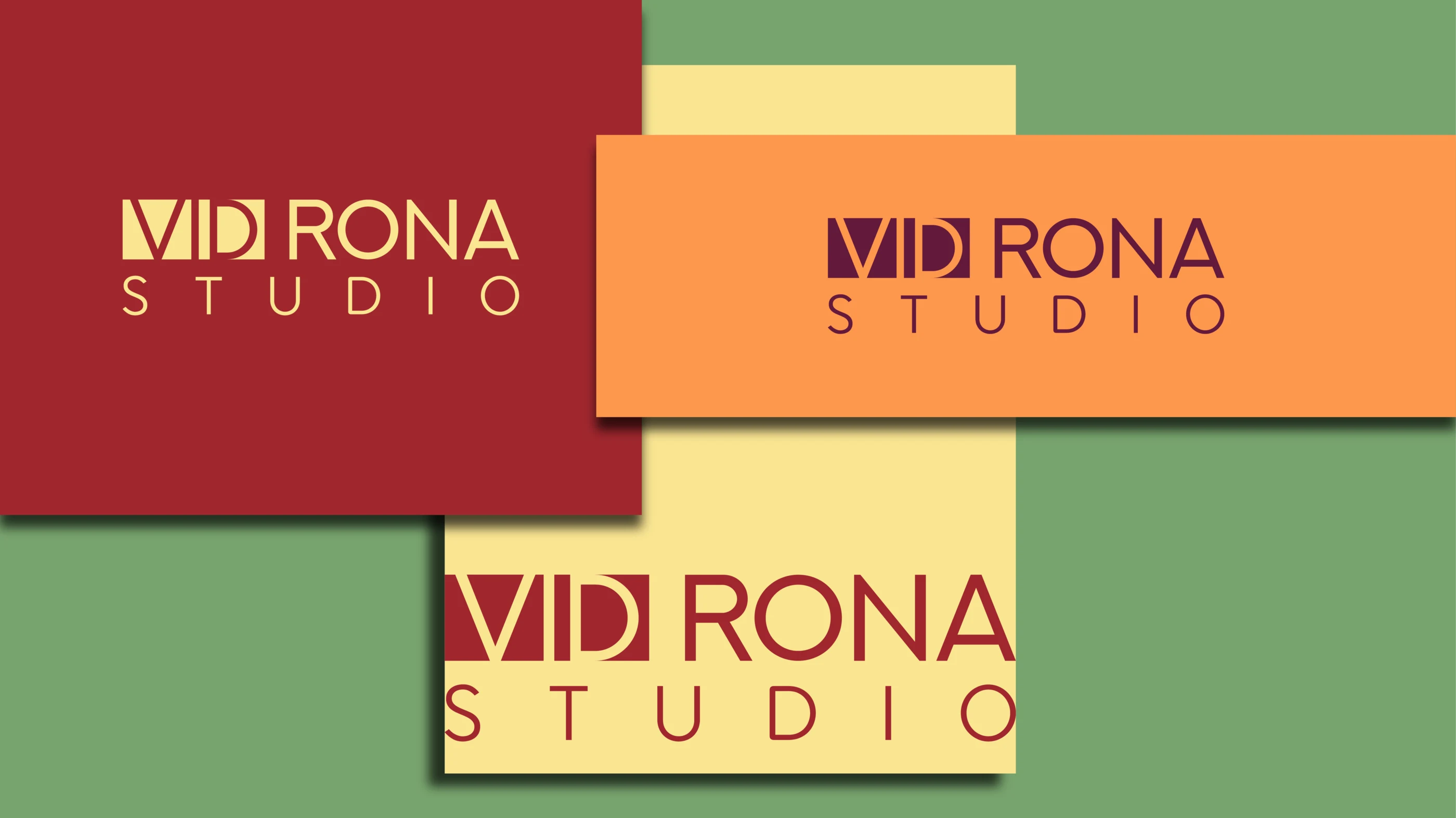 Vidrona-logo toegepast op merkkleurenkaarten