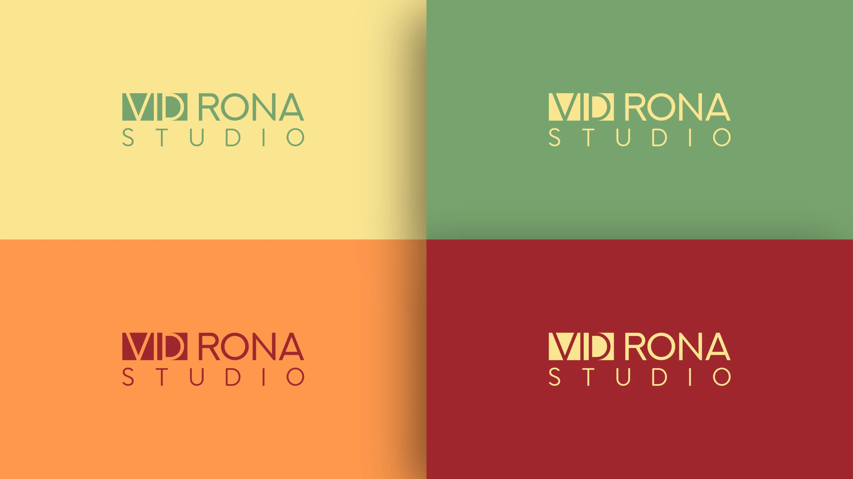 Kleurvariaties van het Vidrona-logo